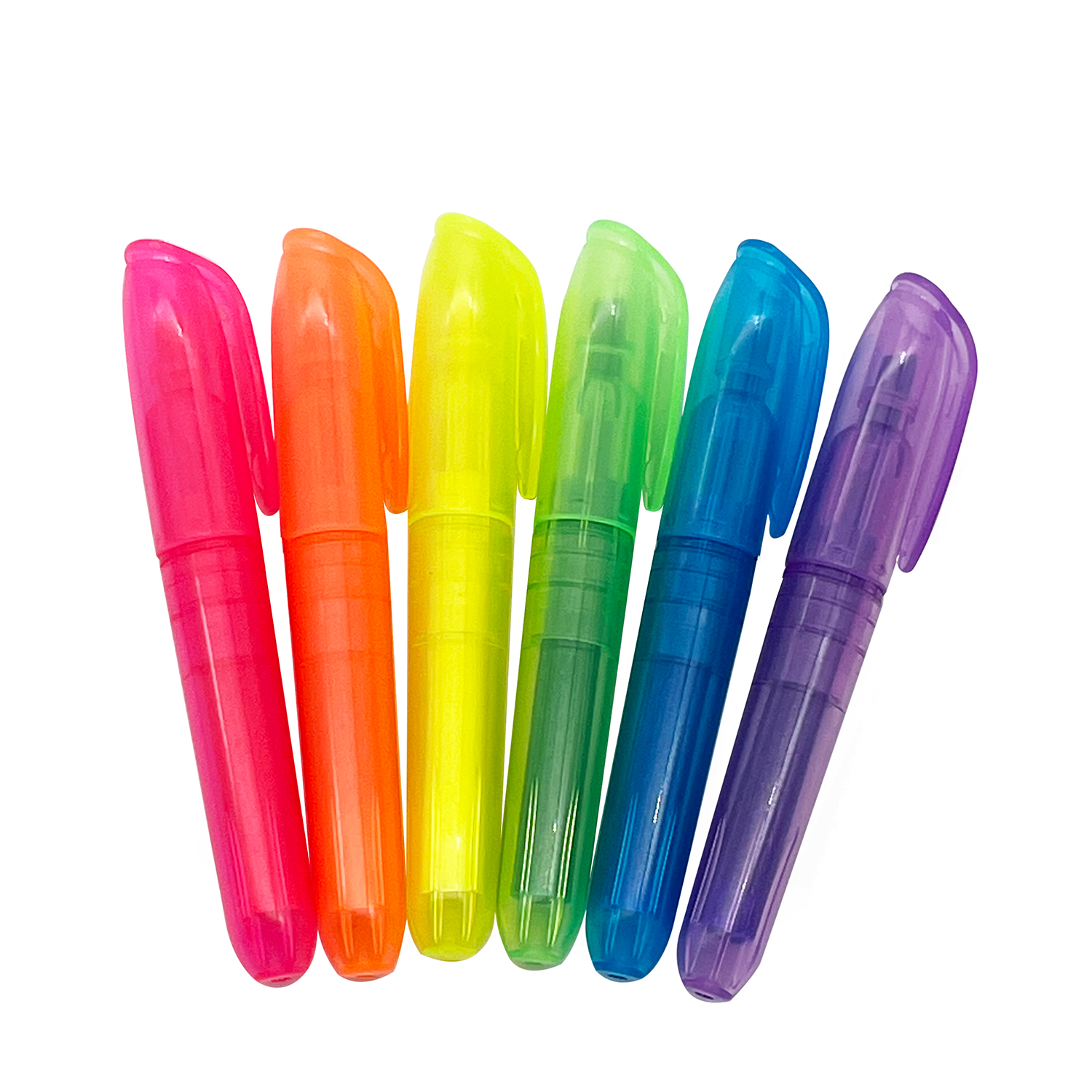 Wholesale promotional customized cheap  6 colors water based transparent paint marker custom cute mini highlighter pen set